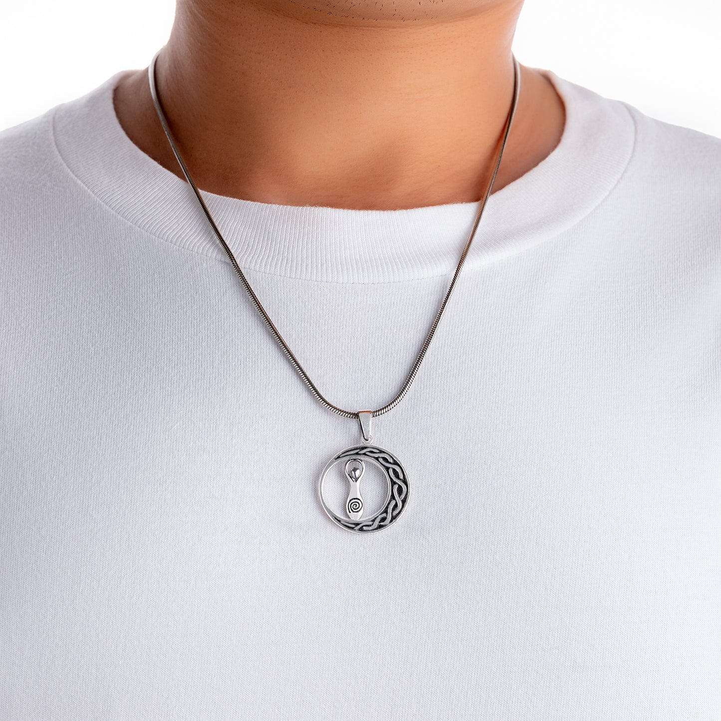 Sterling Silver Spiral Goddess Pendant