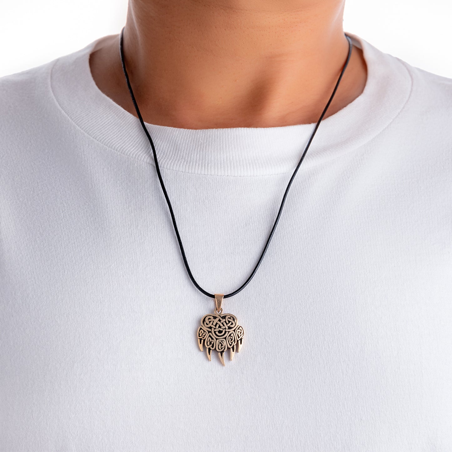 Viking Bear Claw Bronze Pendant