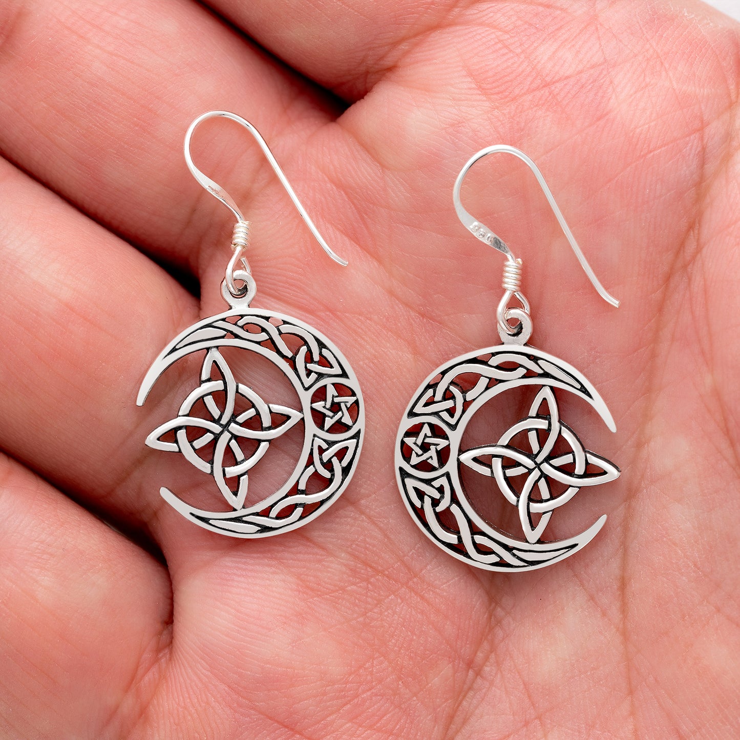 925 Sterling Silver Witch's Knot Earrings Set