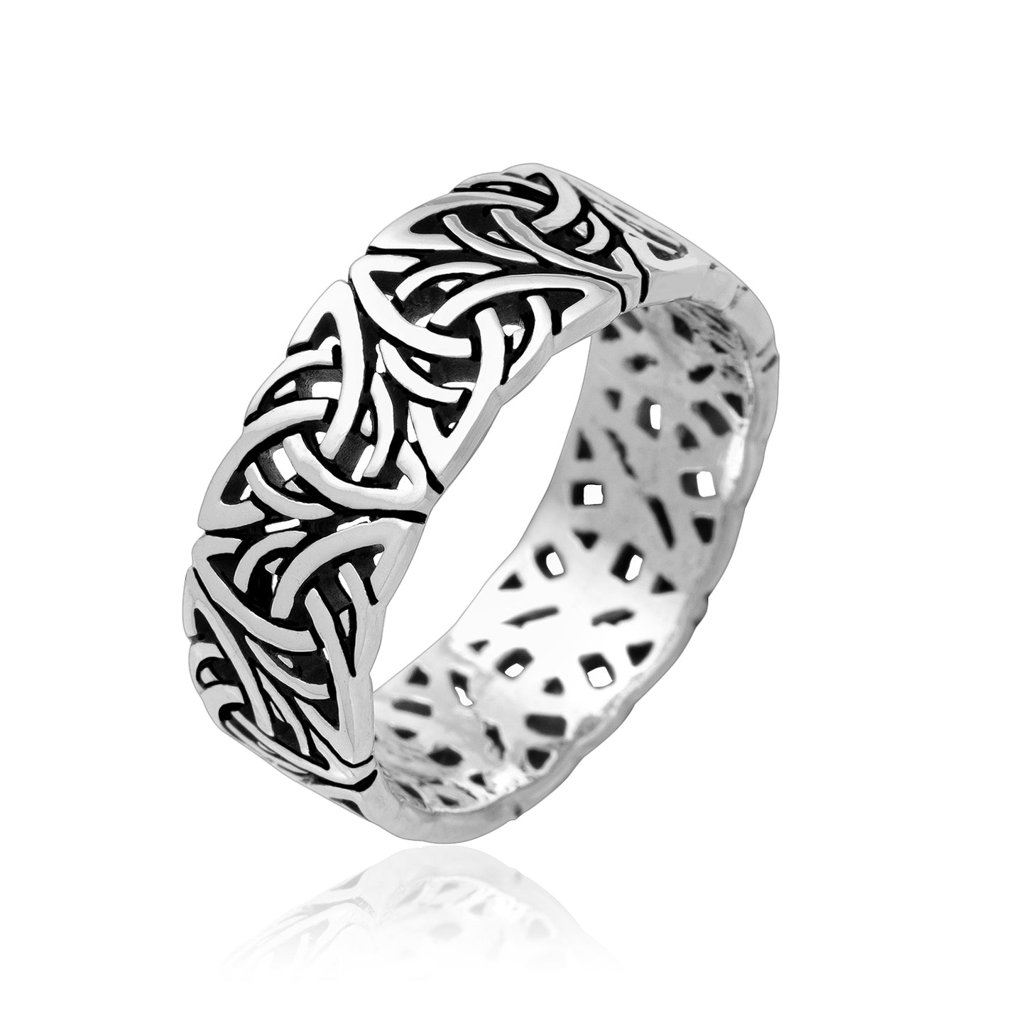 925 Sterling Silver Triquetra Ring