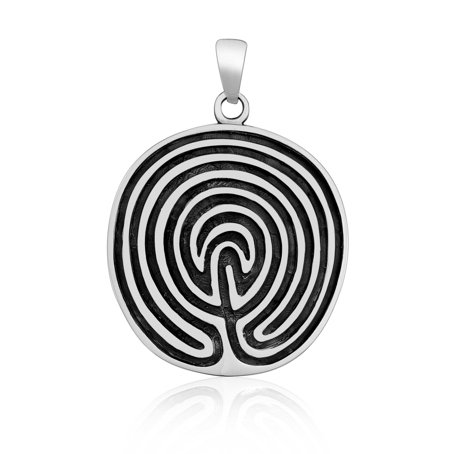 925 Sterling Silver Tintagel Labyrinth Pendant