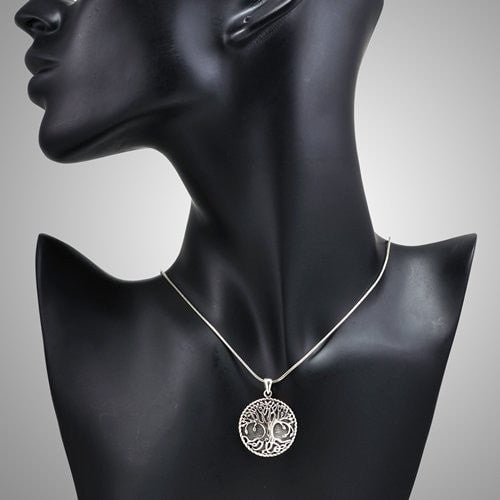 925 Sterling Silver Yggdrasil Norse Tree of Life Viking Jewelry Pendant - SilverMania925