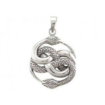 925 Sterling Silver Ouroboros Pendant - SilverMania925