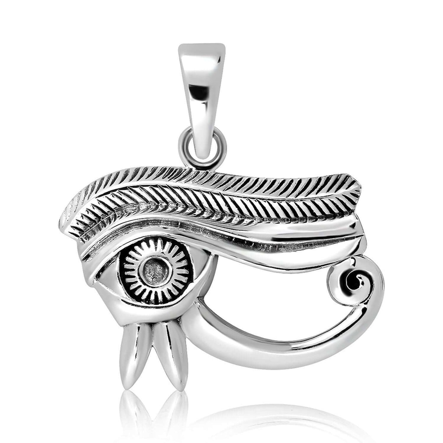 925 Sterling Silver Egyptian Eye of Horus Udjat Protection Pendant - SilverMania925