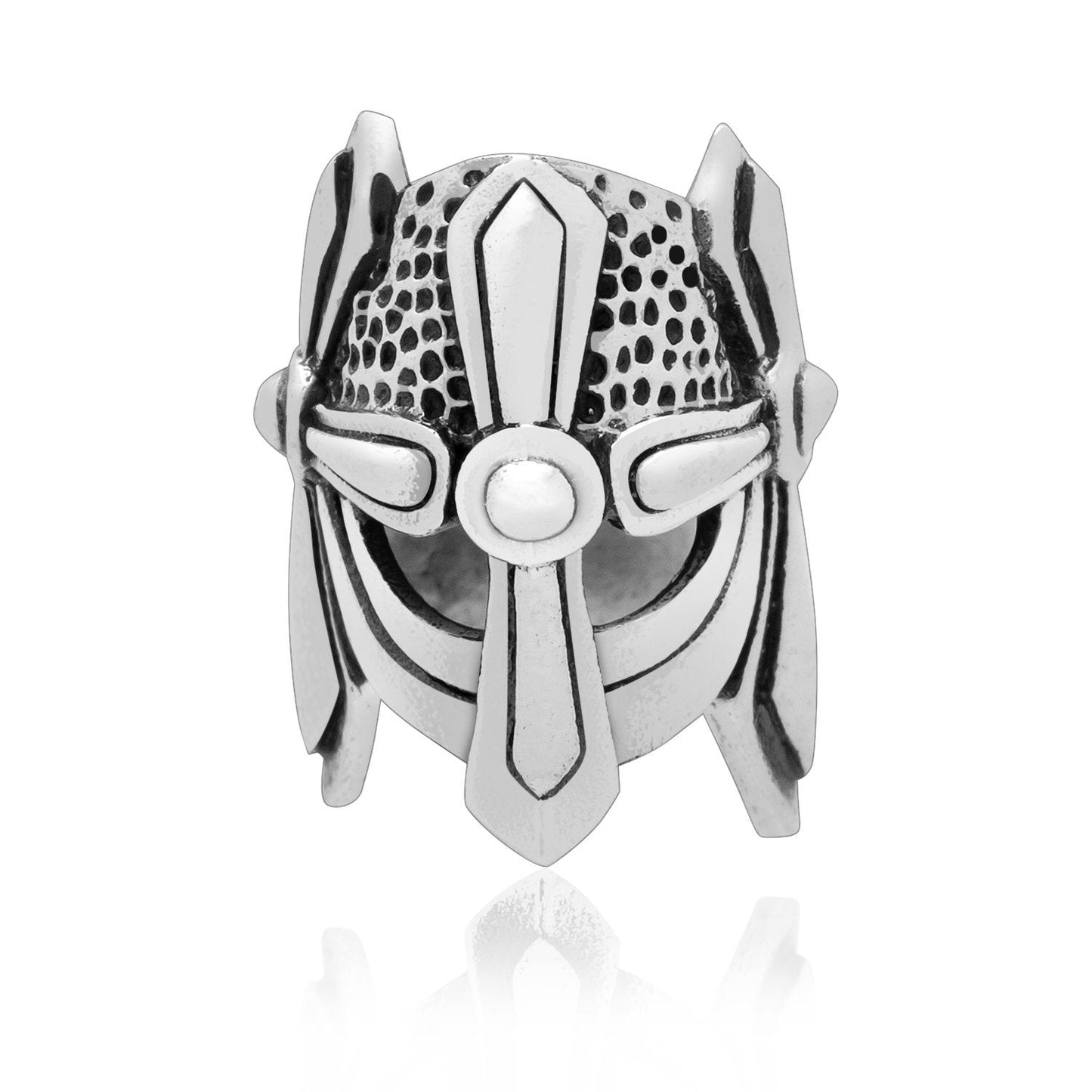 Sterling Silver Viking Helmet Beard Bead - SilverMania925