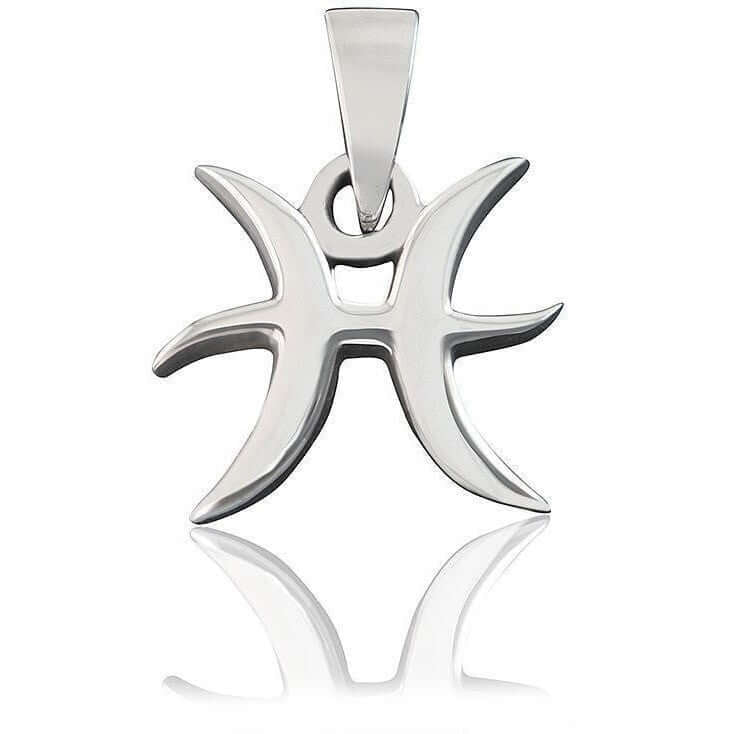 925 Sterling Silver Zodiac Sign Pisces Pendant - SilverMania925