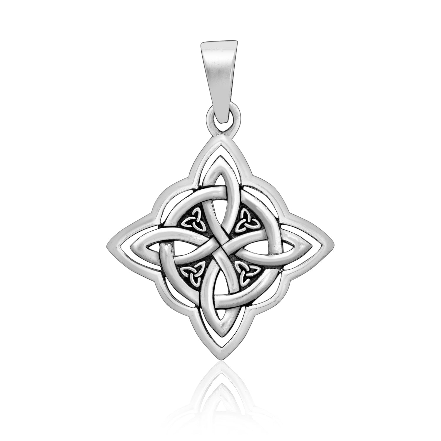 925 Sterling Silver Witch's Knot Pendant - SilverMania925