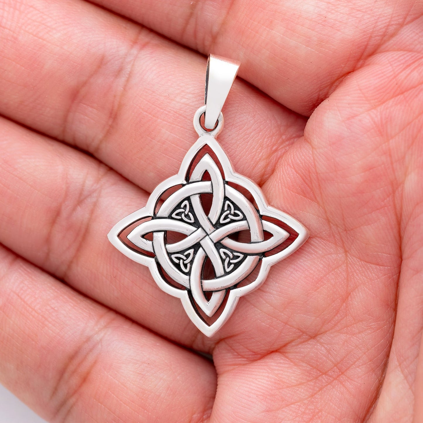 925 Sterling Silver Witch's Knot Pendant - SilverMania925