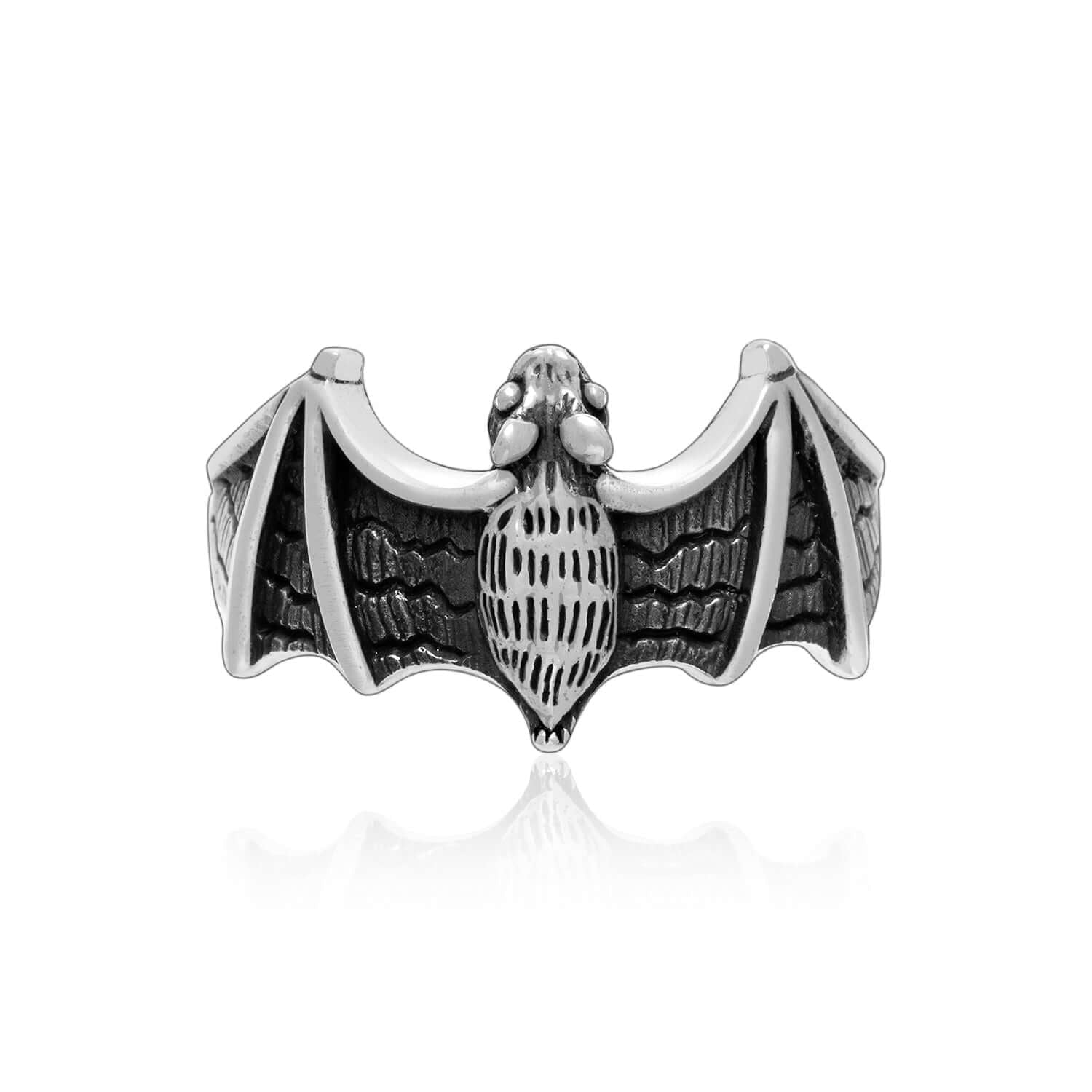 925 Sterling Silver Bat Gothic Ring