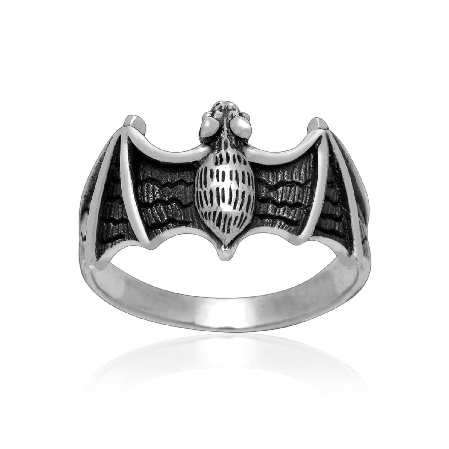 925 Sterling Silver Bat Gothic Ring
