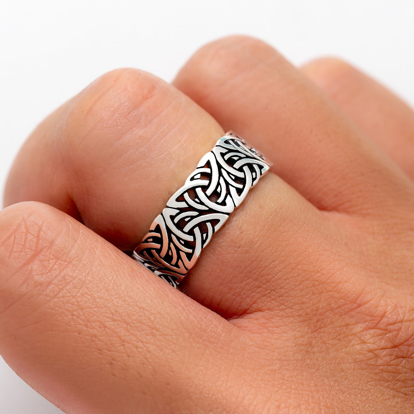 925 Sterling Silver Triquetra Ring