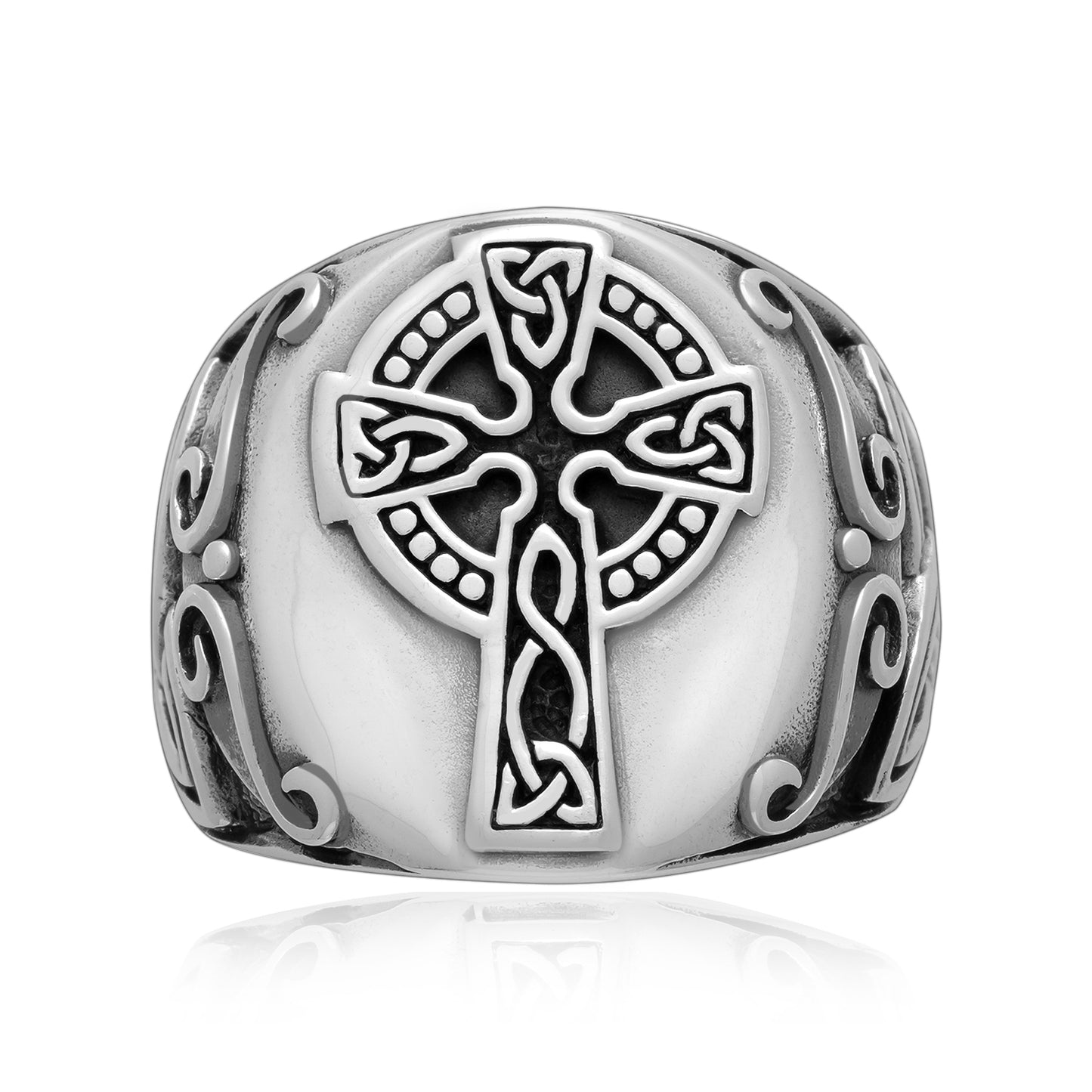925 Sterling Silver Celtic Cross Ring