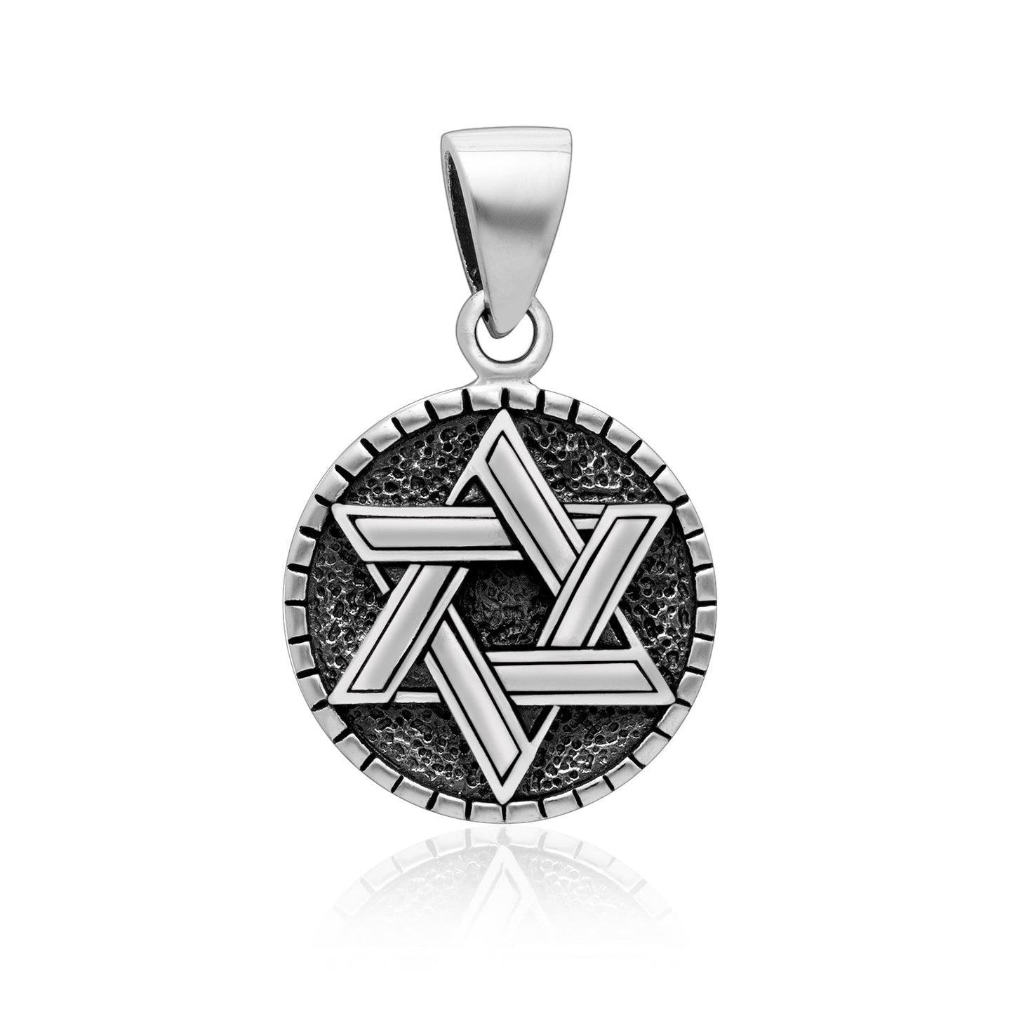 925 Sterling Silver Star of David Pendant - SilverMania925