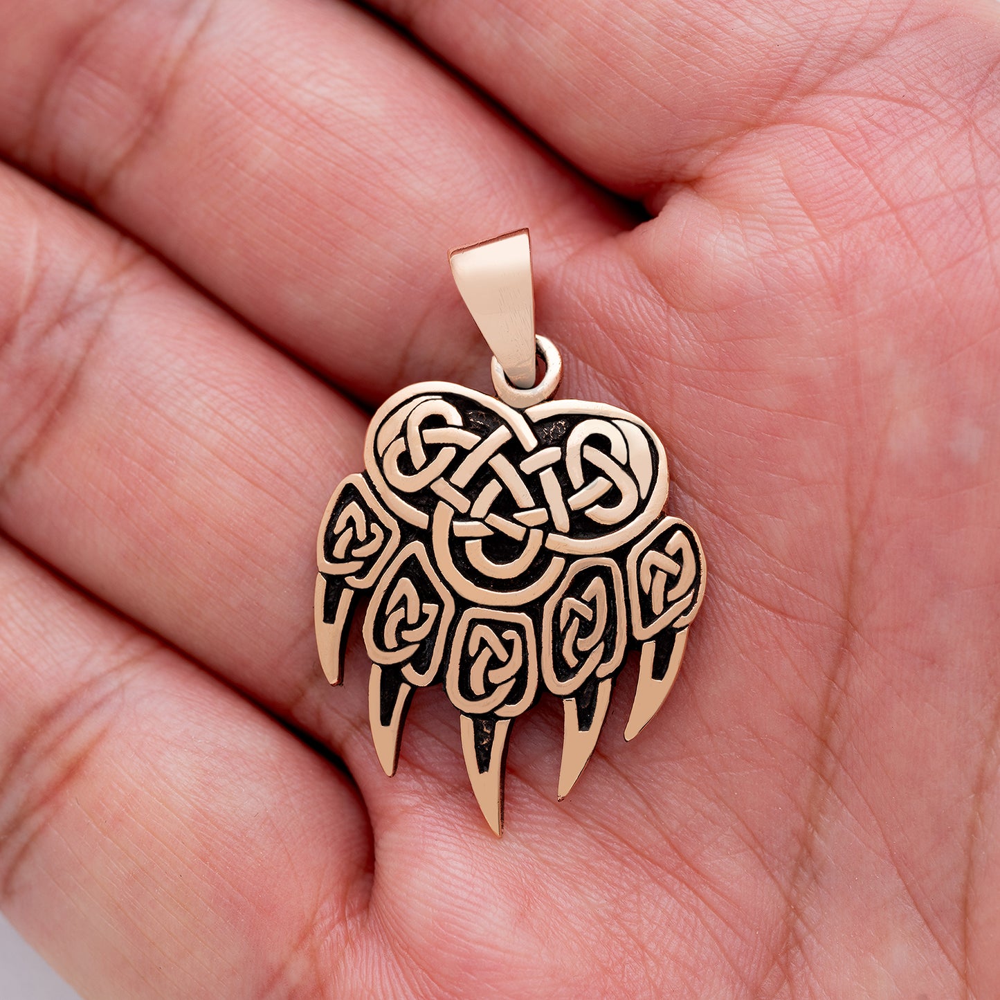 Viking Bear Claw Bronze Pendant