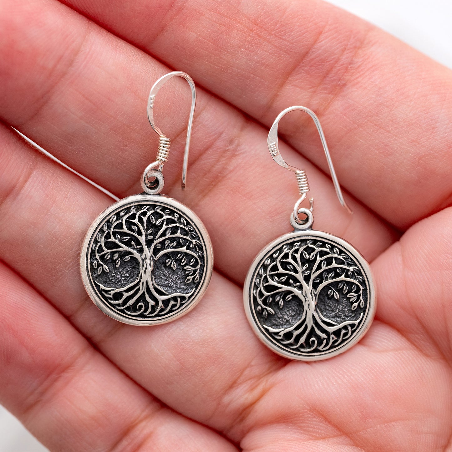 925 Sterling Silver Yggdrasil Earrings Set - SilverMania925