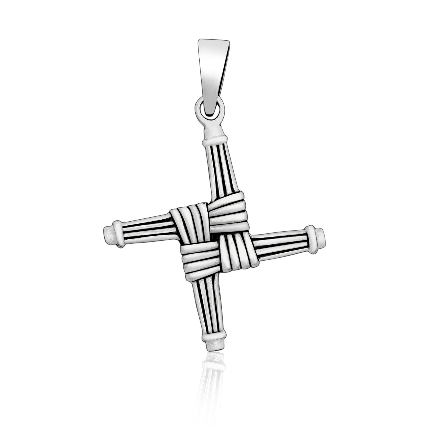 925 Sterling Silver Saint Brigid's Cross Pendant