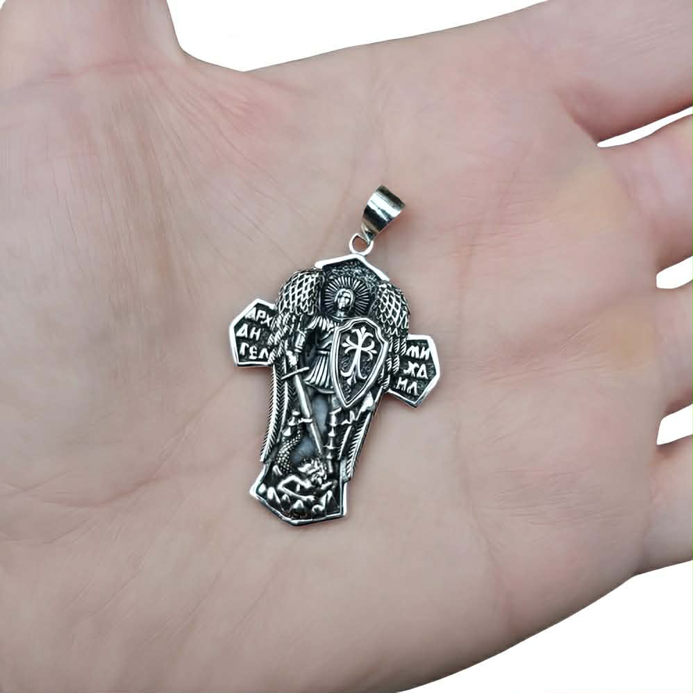 925 Sterling Silver Saint Michael Amulet