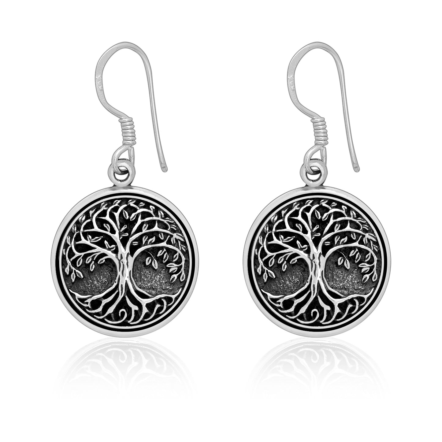 925 Sterling Silver Yggdrasil Earrings Set - SilverMania925