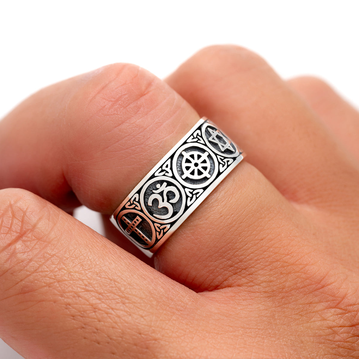 Symble Ring 925 Sterling Silver Sacred Symbols Ring
