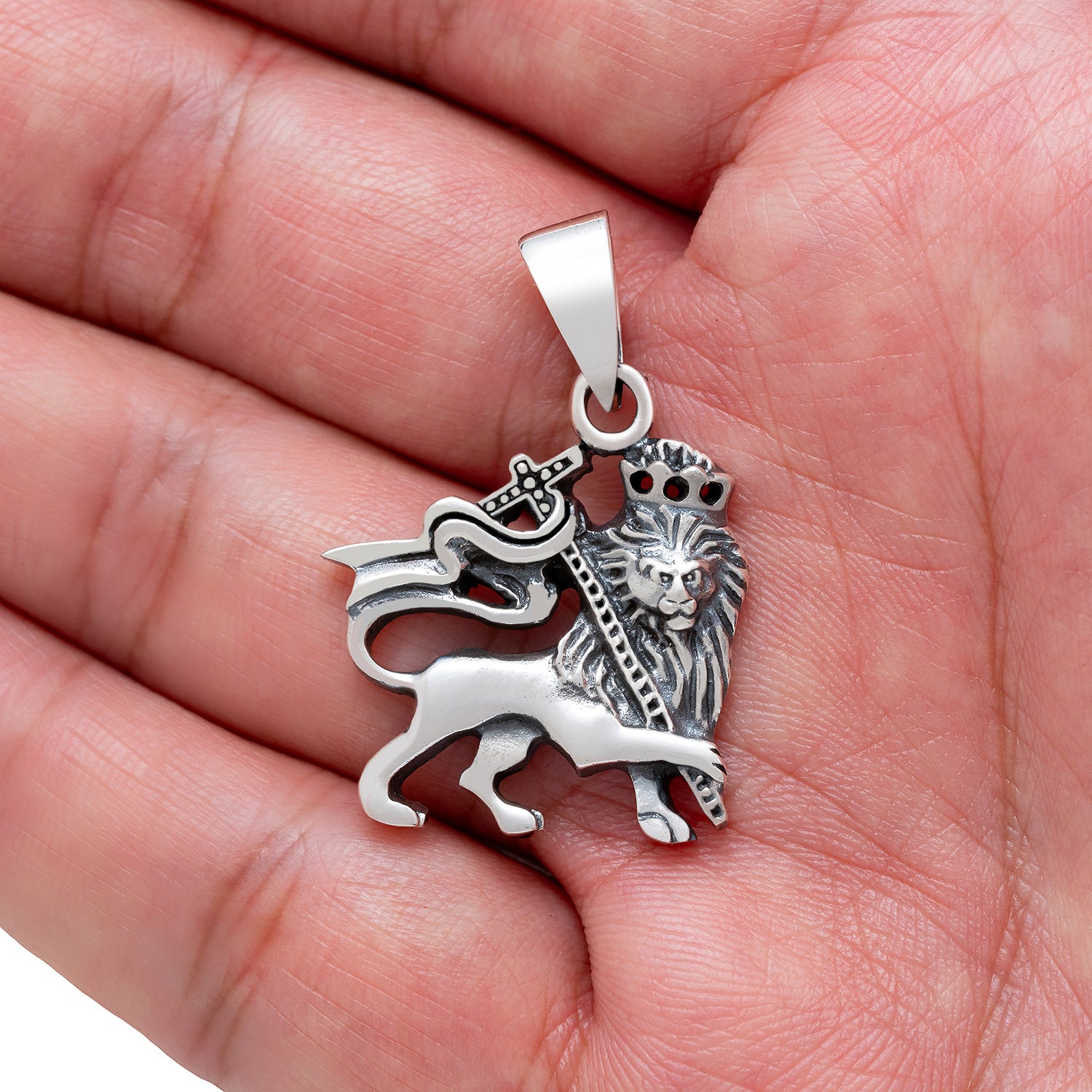925 Sterling Silver Lion of Judah Pendant - Main Image