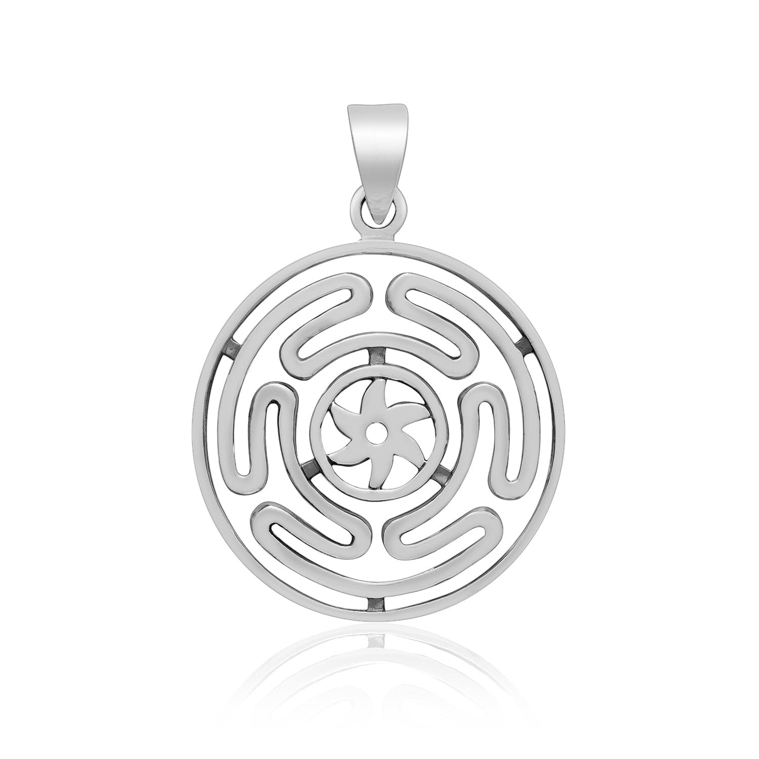 925 Sterling Silver Wheel of Hecate Pendant