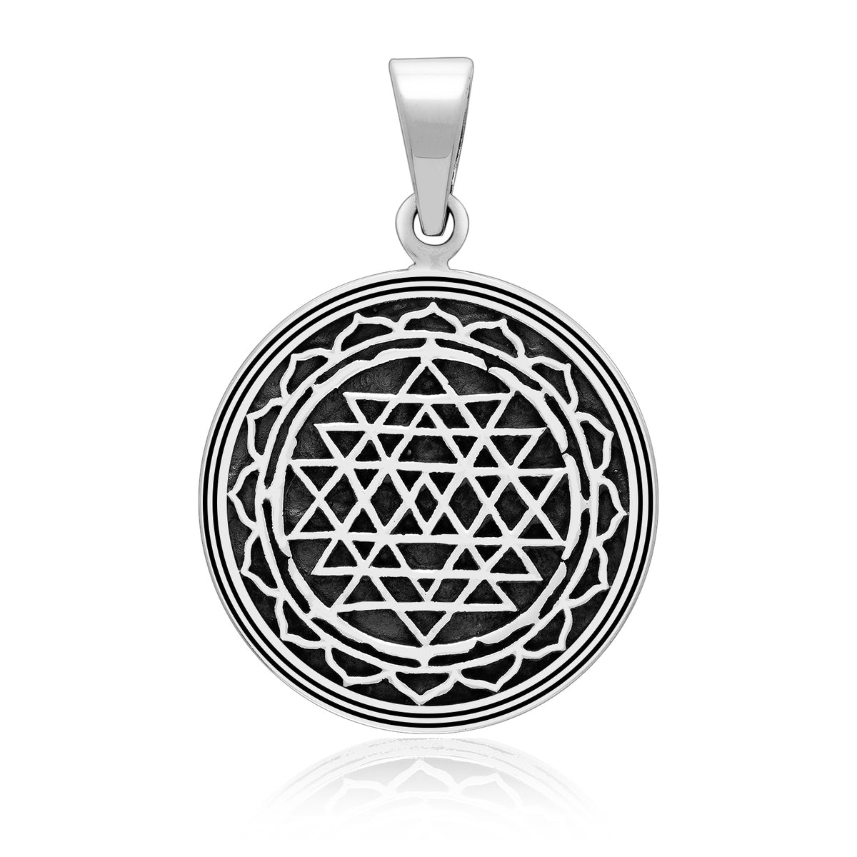 925 Sterling Silver Sri Yantra Pendant