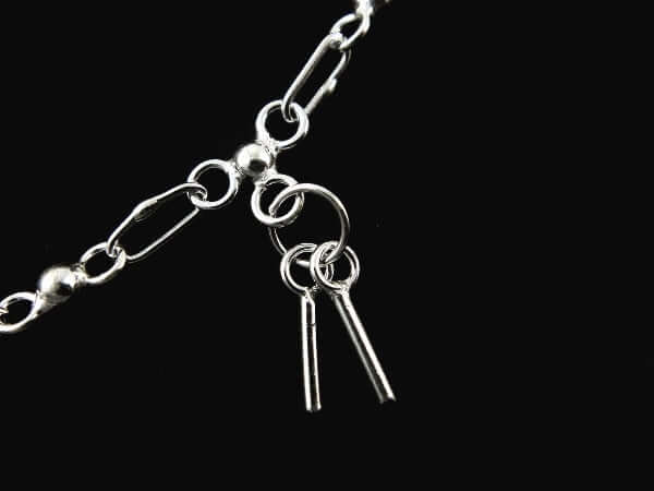 925 Sterling Silver Key Charms Chain Anklet - SilverMania925