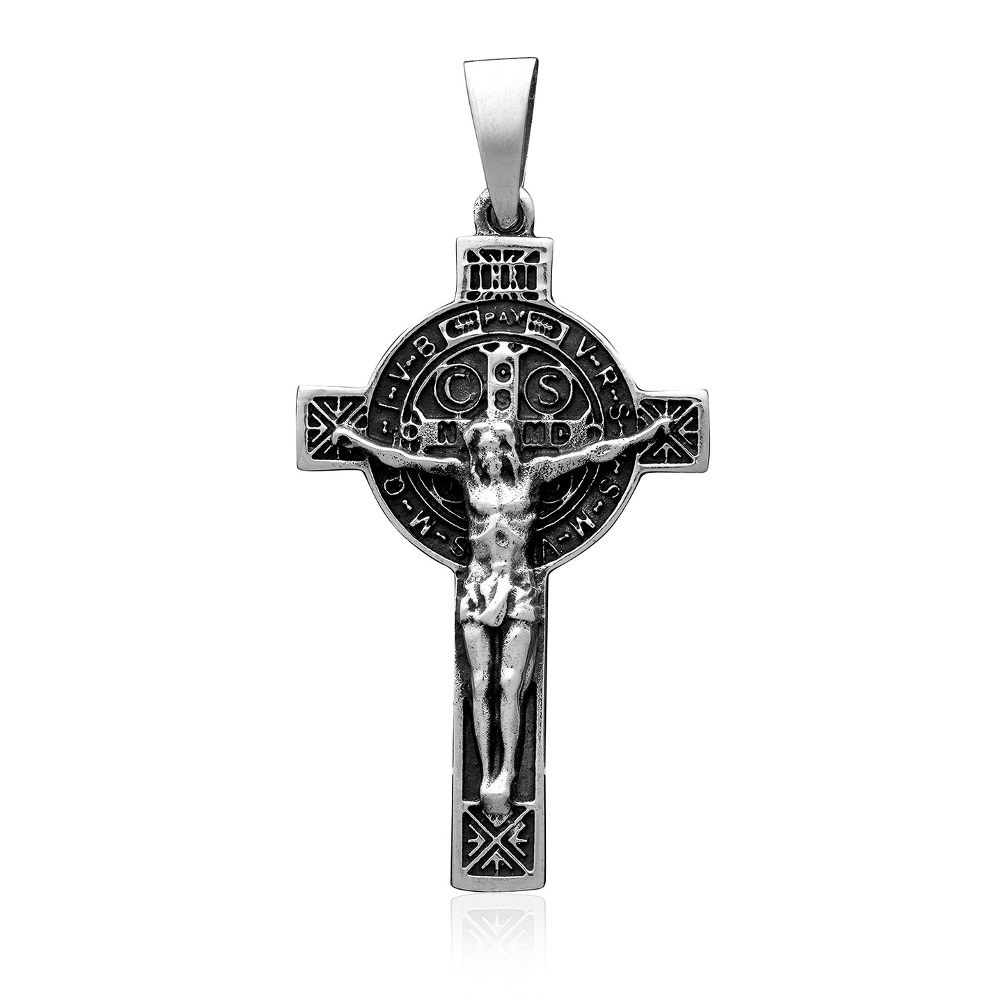 925 Sterling Silver Catholic Cross Pendant