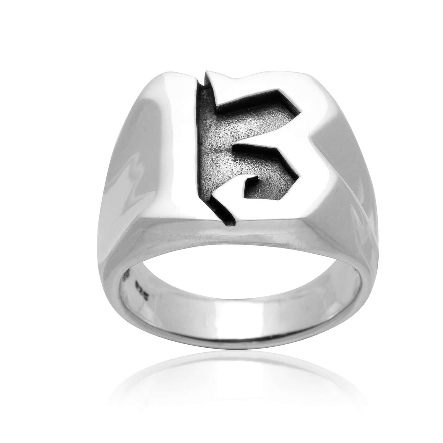 925 Sterling Silver Outlaws 13 Biker Ring - SilverMania925