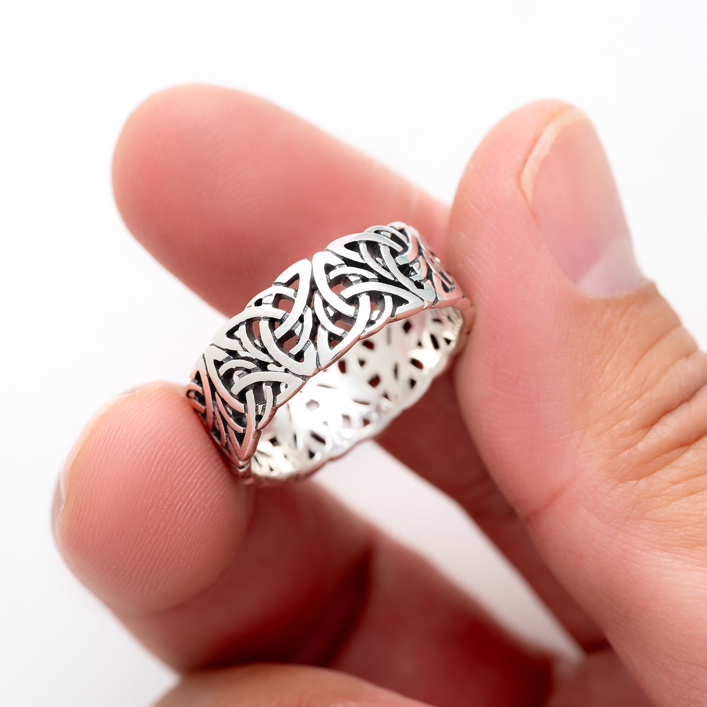 925 Sterling Silver Triquetra Ring