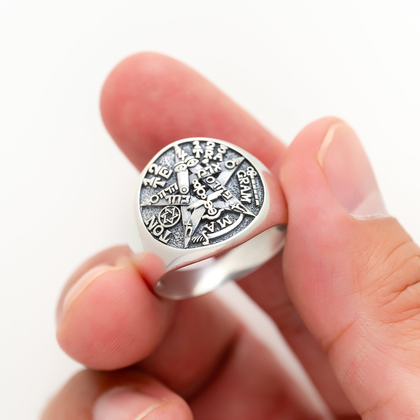 925 Sterling Silver Tetragrammaton Yahweh Ring