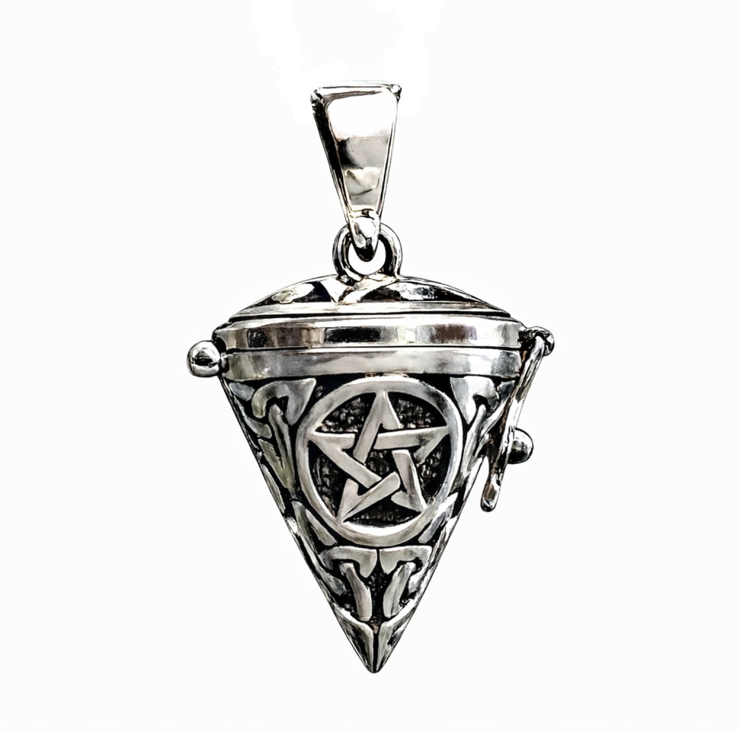 Sterling Silver Pentagram Locket Pendant
