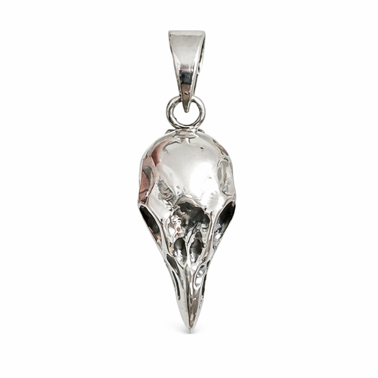 925 Sterling Silver Raven Skull Locket