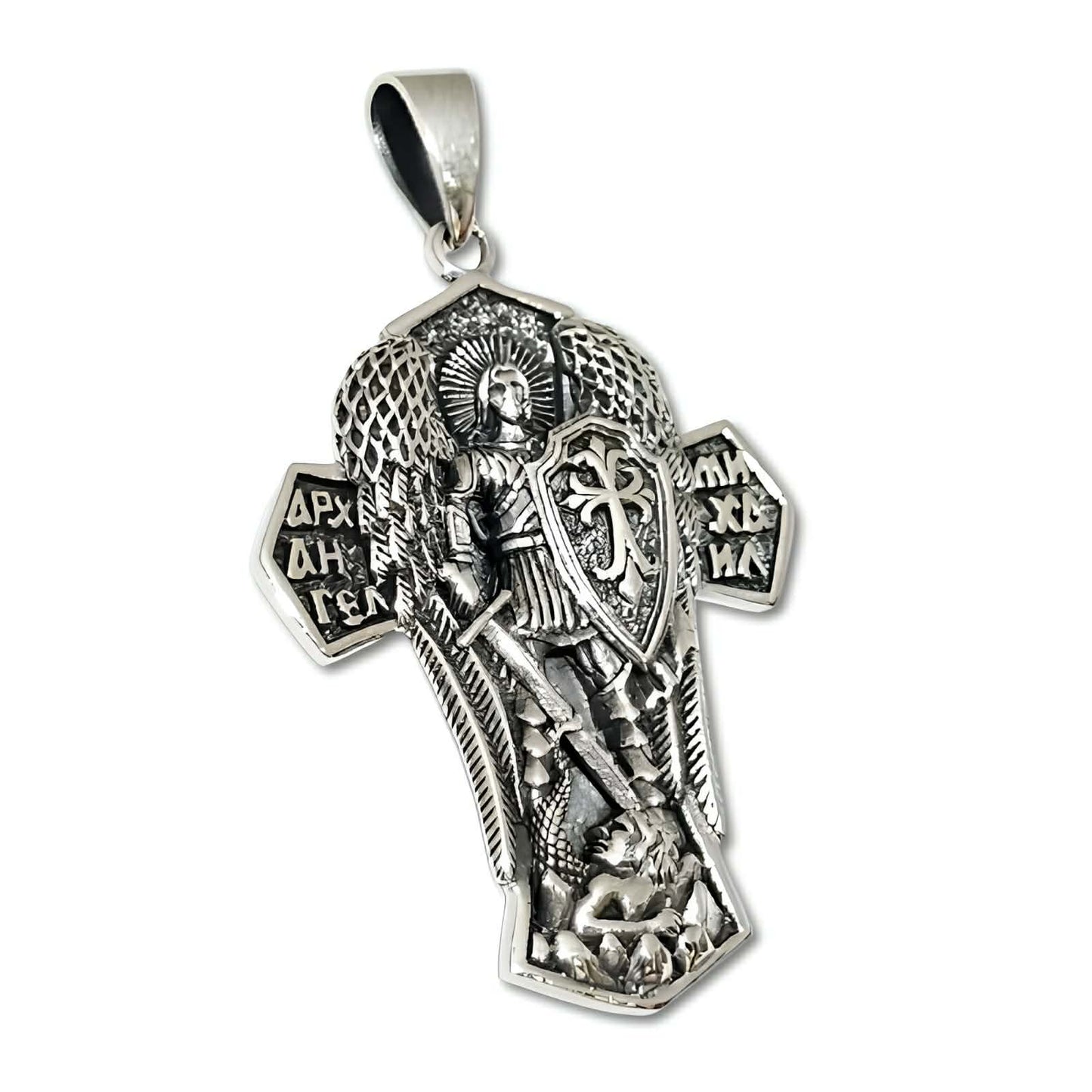 925 Sterling Silver Saint Michael Amulet