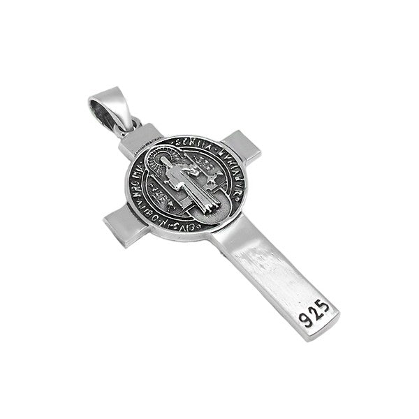 925 Sterling Silver Catholic Cross Pendant