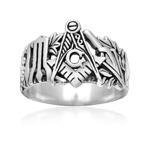 925 Sterling Silver Blue Lodge Mason Ring