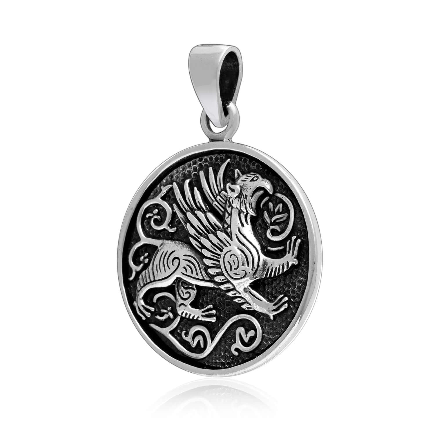 925 Sterling Silver Greek Mythology Griffin Pendant