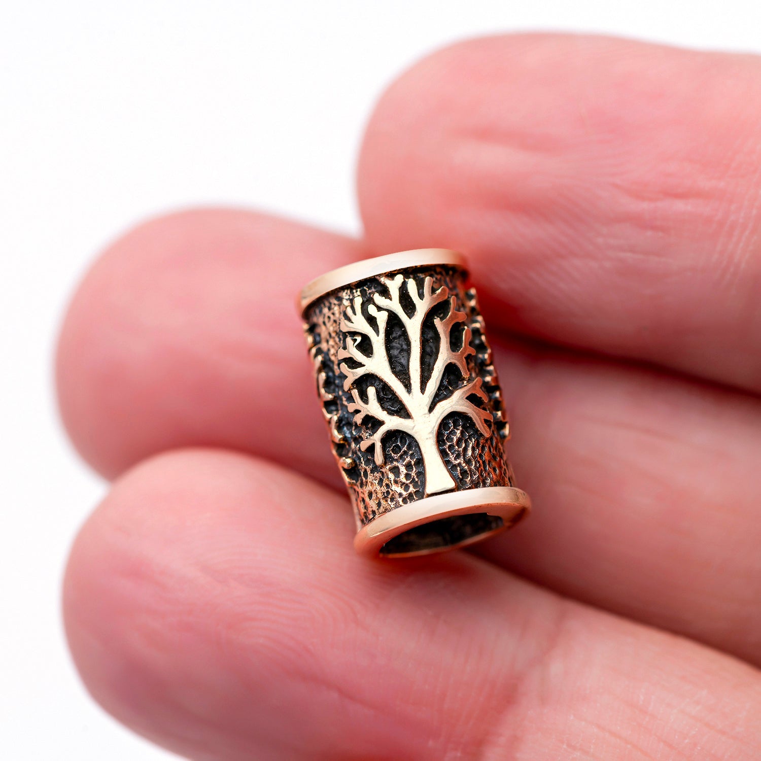 Bronze Viking Beard Bead Dreadlocks with Yggdrasil