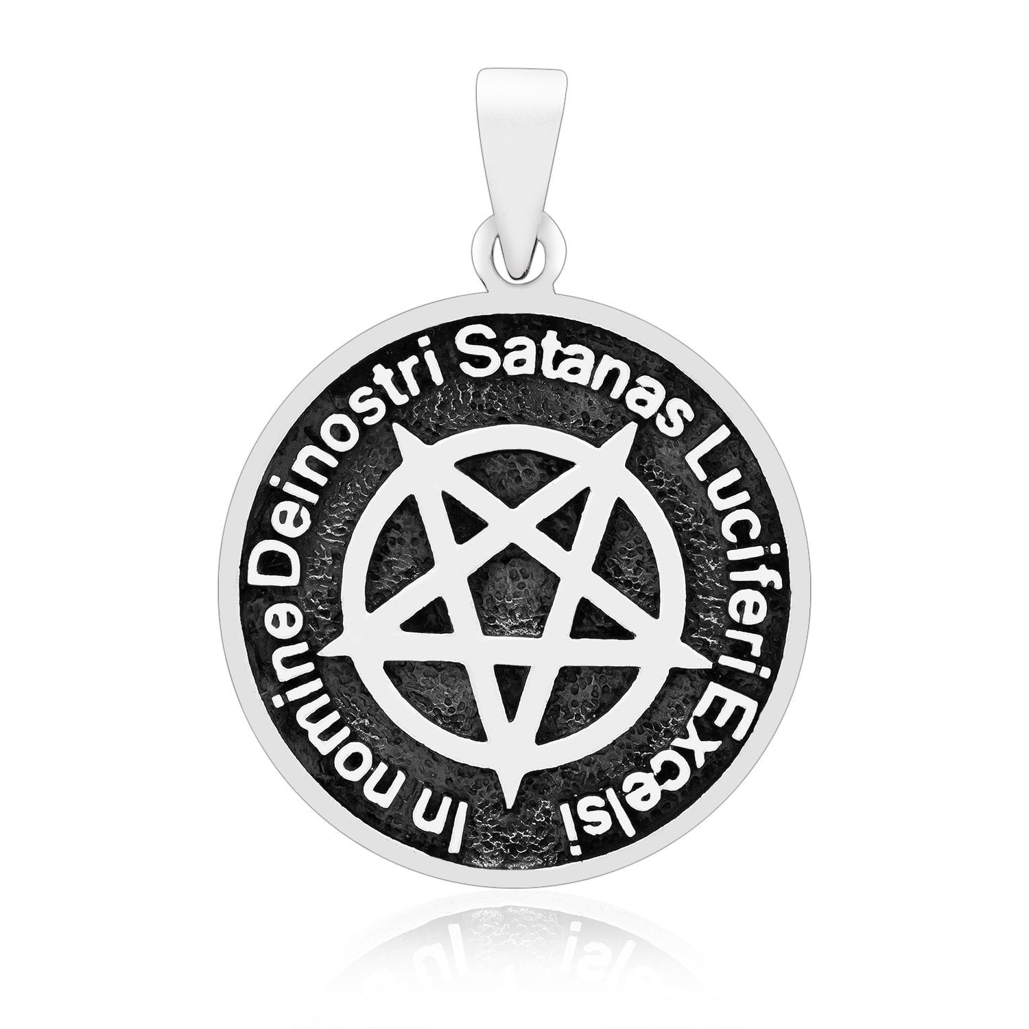 925 Sterling Silver Satanic Pentagram Pendant