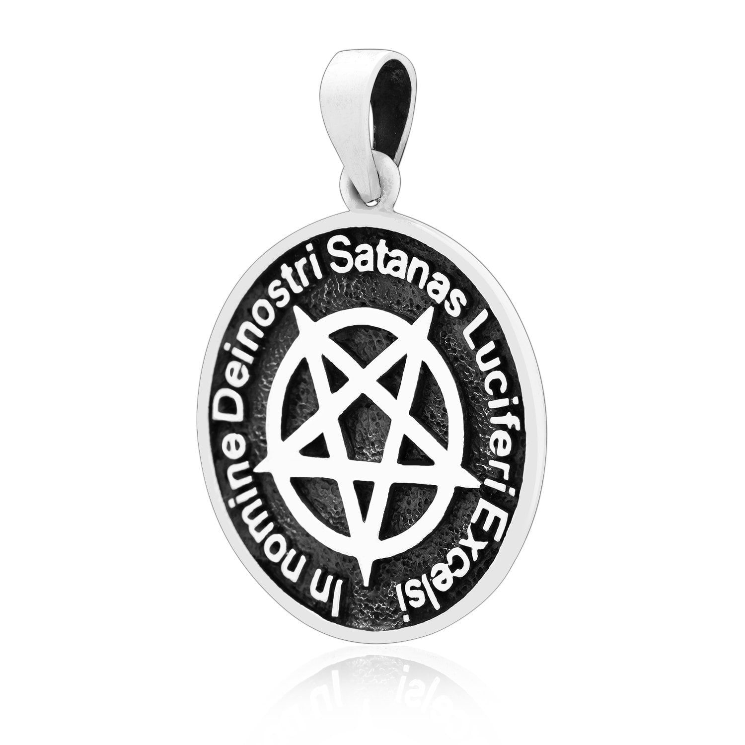 925 Sterling Silver Satanic Pentagram Pendant - SilverMania925