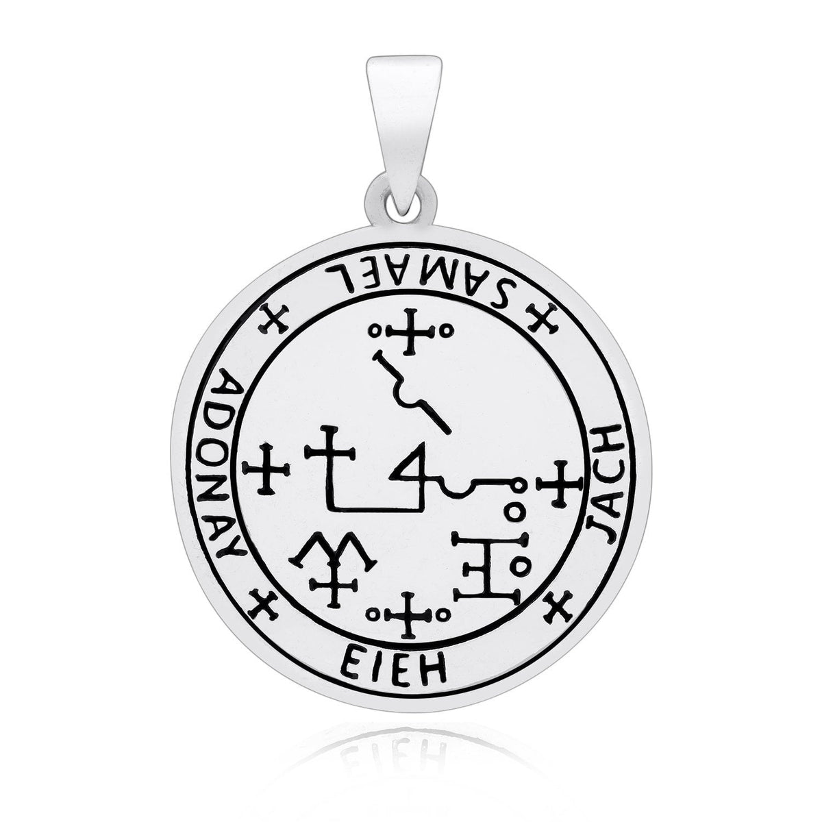 925 Sterling Silver Sigil of Archangel Samael Pendant - SilverMania925