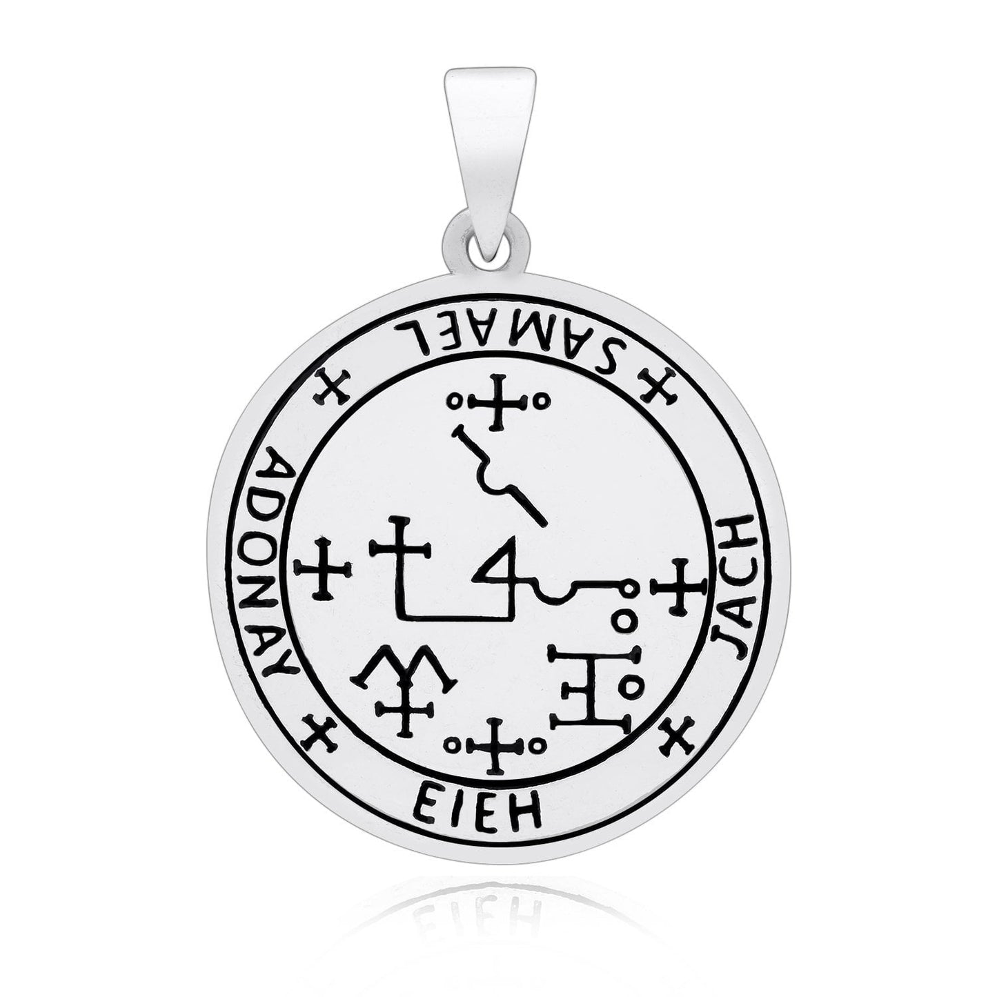 925 Sterling Silver Sigil of Archangel Samael Pendant - SilverMania925