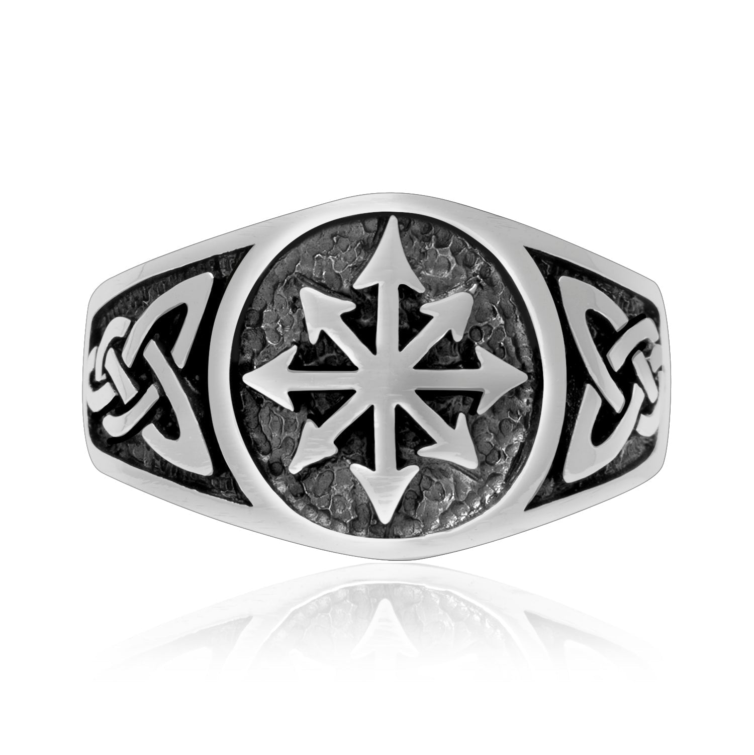 925 Sterling Silver Symbol of Chaos Occult Ring