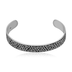 925 Sterling Silver Celtic Triquetra Knots Bangle