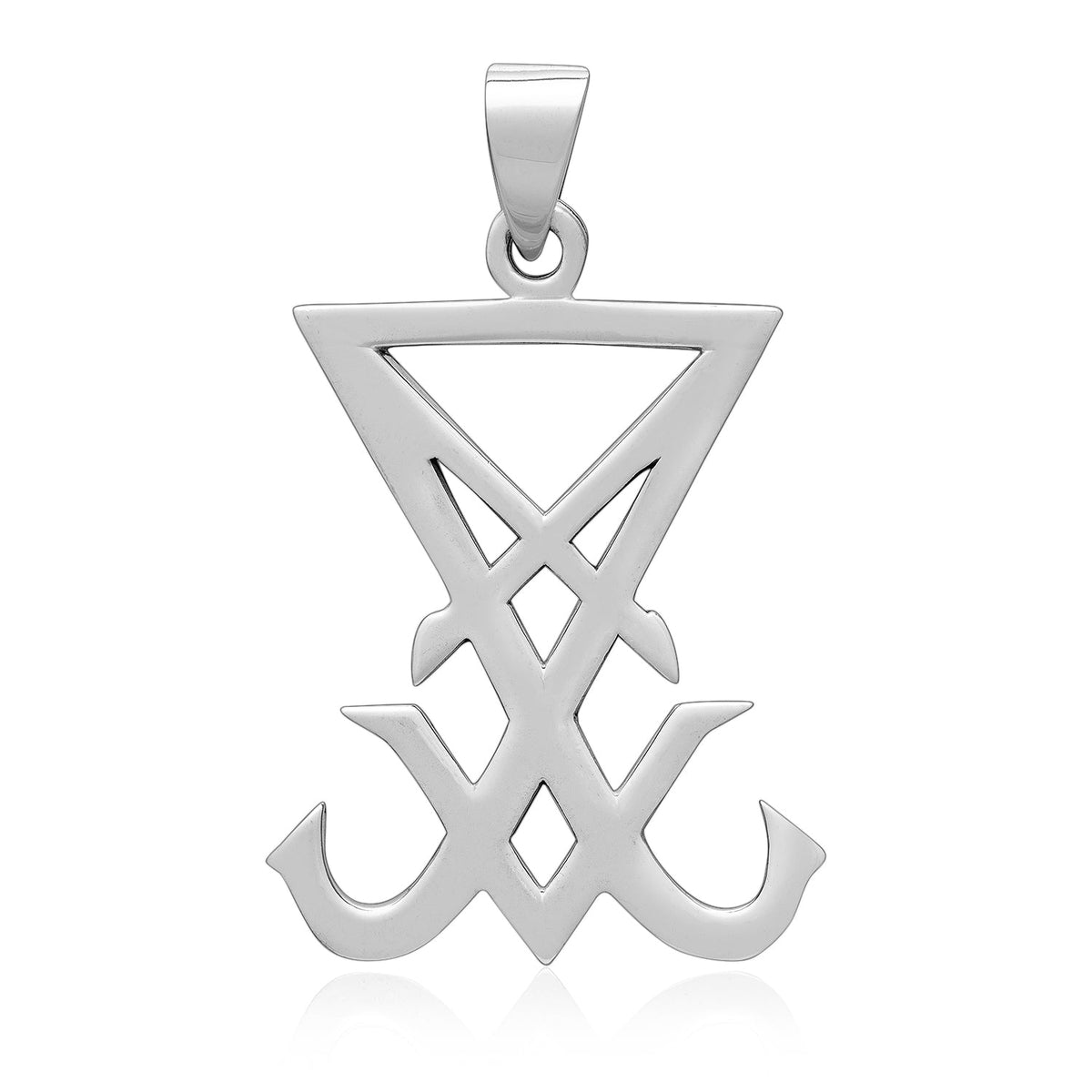 925 Sterling Silver Sigil of Lucifer Pendant - SilverMania925