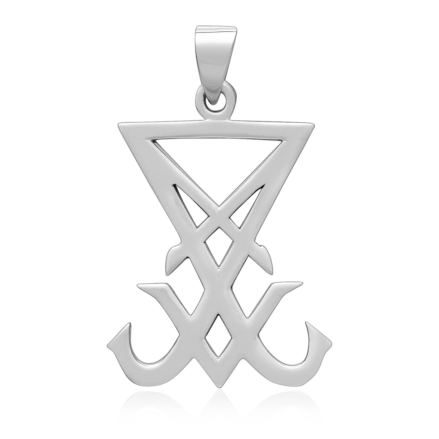 925 Sterling Silver Sigil of Lucifer Pendant