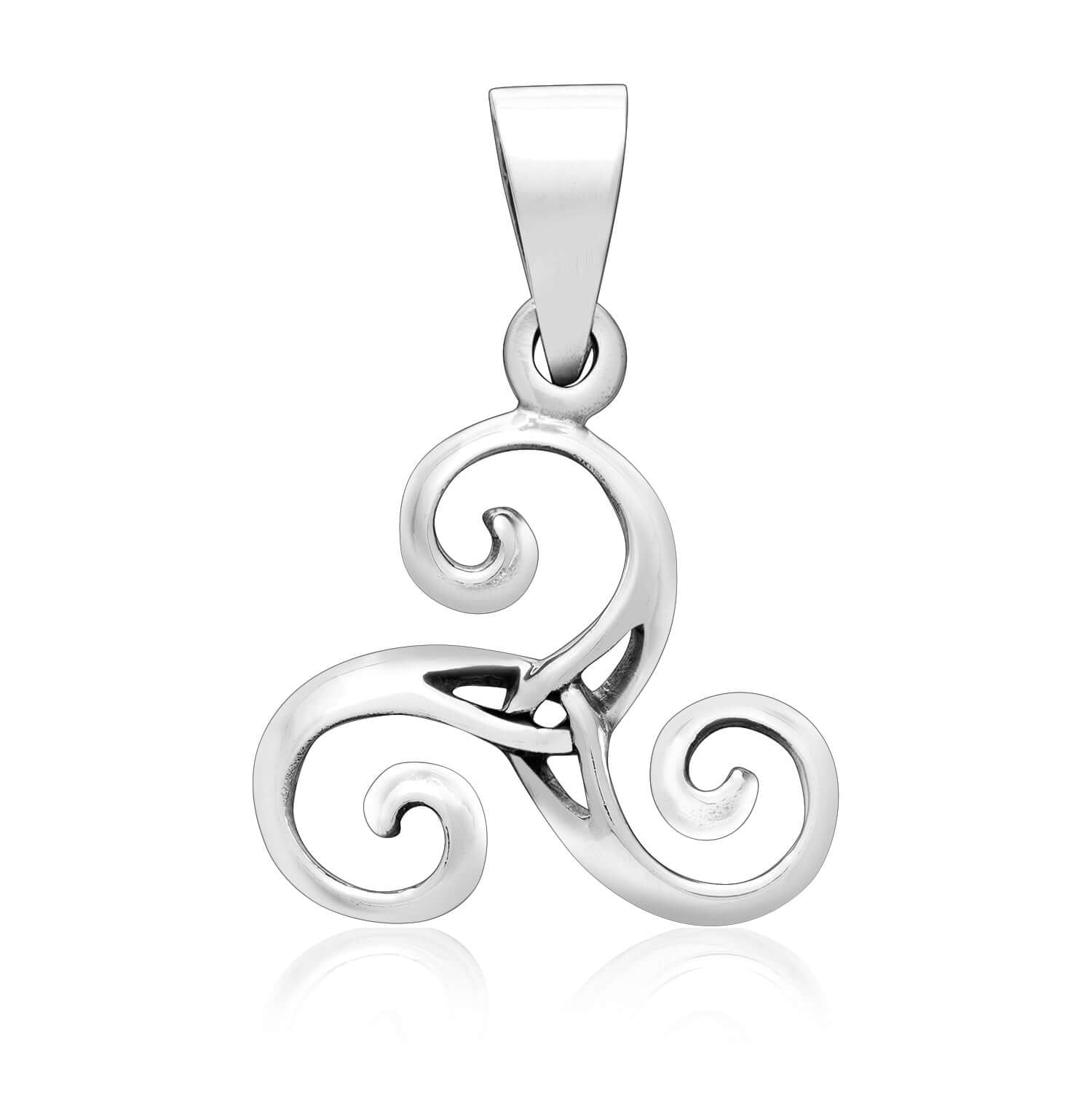 925 Sterling Silver Celtic Triskelion Knot Pendant - SilverMania925