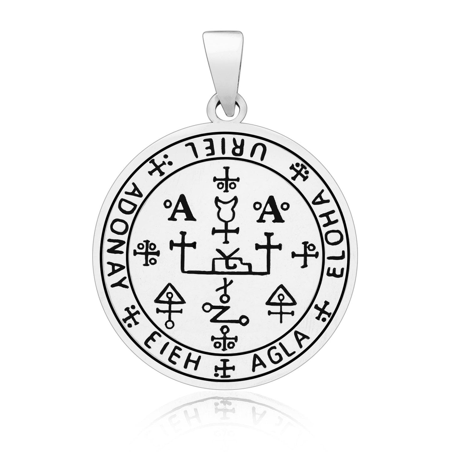 Sterling Silver Sigil of Archangel Uriel Pendant - SilverMania925