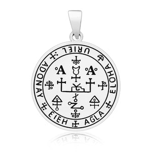 Sterling Silver Sigil of Archangel Uriel Pendant
