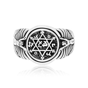 925 Sterling Silver Seal of King Solomon Ring